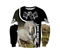 TangoDS Cavallo Pittura Colorato 3D Stampato Autunno Uomini Felpe con Cappuccio Unisex Casual Pullover Zip Giacca Streetwear