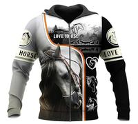 TangoDS Cavallo Pittura Colorato 3D Stampato Autunno Uomini Felpe con Cappuccio Unisex Casual Pullover Zip Giacca Streetwear