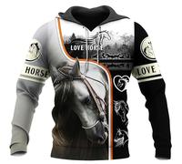 TangoDS Cavallo Pittura Colorato 3D Stampato Autunno Uomini Felpe con Cappuccio Unisex Casual Pullover Zip Giacca Streetwear