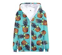 TangoDS Donne Uomini Hawaiian Style 3D Stampato Cerniera Felpa con Cappuccio Pullover Manica Lunga Felpe con Cappuccio con Tasca Cool Streetwear