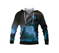 TangoDS Felpa con Cappuccio da Uomo Vikings Tatuaggio Vichingo Mitologia norrena Felpe Stampate a Manica Lunga con Coulisse e Tasche