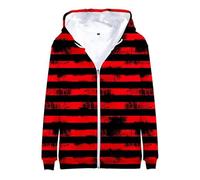 TangoDS Righe/Quadri 3D Stampato Donne Uomini Felpa con Cappuccio Cerniera Manica Lunga Giacca Pullover Felpa Casual Autunno Streetwear