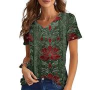 TangoDS T-Shirt Vintage da Donna con Scollo a V Wildflower Boho Carina con Grafica Floreale Maniche Corte Top Estivi