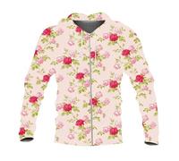 TangoDS Vintage Botanical Flower Pattern Felpa con Cappuccio Donne/Uomini 3D Stampato Cerniera Felpa Casual Pullover Cardigan Cool Streetwear