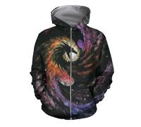 TangoDS Volante Mitico Drago 3D Stampato Donne/Uomini Cerniera Felpa con Cappuccio Divertente Manica Lunga Felpe Harajuku Giacca Top