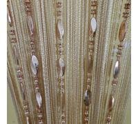 Tangpan, tenda divisoria per finestre anti-mosche con perline luminose decorative, 100 cm x 200 cm, Poliestere plastica, Beige, 100_x_200_cm