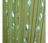 Tangpan, tenda divisoria per finestre anti-mosche con perline luminose decorative, 100 cm x 200 cm, Tessuto, Green, 100_x_200_cm