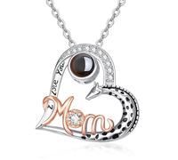 TANGPOET Collana con giraffa, regalo per donne e ragazze, in argento Sterling 925, per amanti delle giraffe, San Valentino, festa della mamma, compleanno, Natale, con catena da 45,7 cm + 5,1 cm