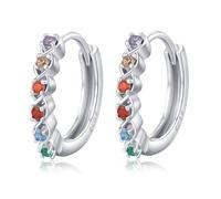 TANGPOET Orecchini a cerchio con nodo celtico, in argento Sterling 925, da uomo, piccoli gioielli vichinghi, regalo irlandese per donne, 0.59, Argento sterling, Zirconia cubica