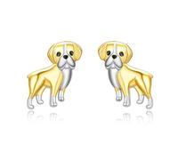 TANGPOET Orecchini per cani da donna e ragazza, in argento 925, ipoallergenici, per compleanno, Natale, per la mamma e gli amanti degli animali domestici, Argento sterling, Nessuna pietra preziosa