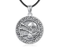 TANGPOET Trinity - Collana con nodo celtico per donne e uomini, in argento Sterling 925, ciondolo da donna, gioiello vichingo, Misura unica, Argento sterling, Nessuna pietra preziosa