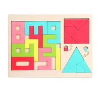 Tangram Blocks, Educational Geometric Shape Puzzle Toy, Colorful Learning Set for Kids Age 3+, Brain Development Activity to Boys & Girls, Stem Early Learn Game 11,81 x 8,82 pollici