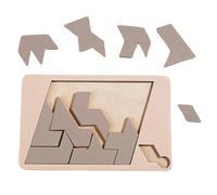 Tangram da viaggio | Gioco da tavolo geometrico in legno | di pensiero puzzle - Per il quotidiano della famiglia allenamento del cervello bambini adulti lavoro uffici situazioni sociali