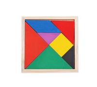 Tangram in Legno a 7 Pezzi - Puzzle Colorato per Bambini, Gioco Educativo per Sviluppare la Logica e l’Intelligenza
