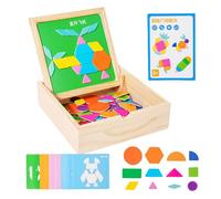 Tangram Magnetico,Giocattolo Educativo in Legno per la Prima Infanzia - Puzzle Geometrico Per Bambini Piccoli | Per Bambini Ragazzi Studenti Casa Scuola Aula Prescolare Asilo Educazione Parentale Fami