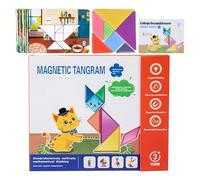 Tangram Magnetico | Giochi Magnetici Educativi - Puzzle di Forme Geometriche,Per Bambine e Bambini 3 Anni in Su per Asilo Scuola Materna Casa Homeschool Matematica