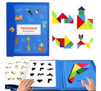 Tangram Magnetico,Tangram Bambini,Tangram Legno,Giocattolo Educativo Tangram Magnetico,Forme Geometriche Giocattoli Tangram Bambini Giocattolo Boys Girls Gifts 3 4 5 6 7 8 9 10 Years Old Children
