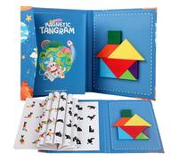 Tangram Montessori Puzzle Magnetico per Bambini - Giocattoli in Scatola e Plastica Colorata