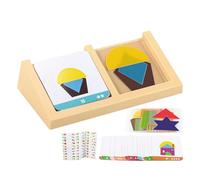 Tangram per bambini - Forme geometriche colorate per l'apprendimento, giocattoli educativi con puzzle per le abilità cerebrali | Set di attività Tangram per bambini piccoli, scuola materna, sc