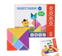Tangram Puzzle | Giocattolo educativo magnetico - Forme geometriche | Per bambini dai 3 anni in su, ragazze, asilo prescolare, matematica, giocattolo educativo