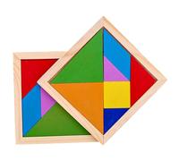 Tangram Puzzle - Gioco Da Tavolo Puzzle | Attività Di Geometria Abbinata Colorata, Puzle Cognitivi Di Colore In Legno Per Viaggi A Casa, Scuola, Vacanze, Campeggio In Uscita, Compleanno Di Natale