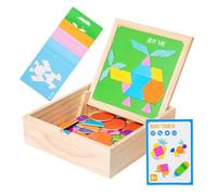 Tangram Puzzle Magnetico | Giocattolo Educativo in Legno per la Prima Infanzia,Puzzle Geometrico Per Bambini Piccoli,Per Bambini, Ragazzi e Ragazze, Casa, Scuola, Asilo, Viaggio, Festa, Famiglia, Atti