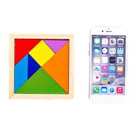 Tangram Puzzle | Set di Puzzle di intelligenza in Legno | Tangram Shape Logic Game | Kids Giocattolo, colorato Regalo educativo Tangram per Bambini di età Compresa