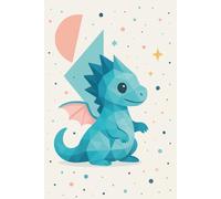Tangrams Dragon Notebook || Lined, 6x9”, 120 Pages: Cute Blue Polygon Dragon Journal with Geometric Stars and Shapes - Perfect for Notes, Plans, and Stardust Thoughts