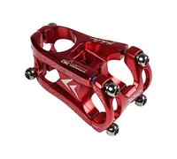TANGSIYANG Attacco Manubrio MTB Road Mountain Bike Attacco Manubrio Tubo Bicicletta Ponte 0 Gradi Asta di Potenza Corta Regolabile 28.6 * 31.8 * 50 MM Riser(Red)