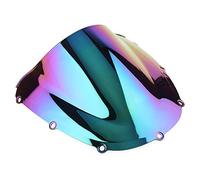 TANGSIYANG Cupolino Moto Schermo a Doppia Bolla del Parabrezza del Parabrezza del Motociclo Che Si Adatta for Honda CBR 954 RR 02 03 ABS Plastica Parabrezza Moto(Deep-Iridium)
