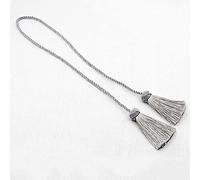 TANGSIYANG Ferma Tende 1 Pezzo fermacravatta for Tende con Nappa fermacravatte Dorati for Accessori for portacorda Cavo for in Poliestere Oscurante(Silver)