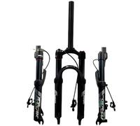 TANGSIYANG Forcella MTB 1 PCS Mountain Bike Ammortizzatore Forcella pneumatica/Blocco Regolabile Duro e Morbido 20 24 "Bici Pieghevole Freno a Disco Diametro Ruota Piccola(24AIR Matte blackRL)