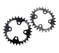 TANGSIYANG Monocorona MTB 1 Pz 64BCD Ovale Rotondo 22T 24t 26t 28T MTB Bike Sostituire Interno Ruota di Catena Dente Piastra(Oval 24T)