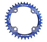 TANGSIYANG Monocorona MTB 10. 4bcd. Corona Larga Rotonda Stretta MTB. Bicicletta da Mountain Bike 10 4bcd. Chainwheel 3. 2T 34T 36T 38T Parti della Piastra dei Denti del crankset(38T,Blue Round)