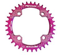 TANGSIYANG Monocorona MTB 10. 4bcd. Corona Larga Rotonda Stretta MTB. Bicicletta da Mountain Bike 10 4bcd. Chainwheel 3. 2T 34T 36T 38T Parti della Piastra dei Denti del crankset(38T,Purple Round)