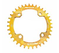 TANGSIYANG Monocorona MTB 10. 4bcd. Corona Larga Rotonda Stretta MTB. Bicicletta da Mountain Bike 10 4bcd. Chainwheel 3. 2T 34T 36T 38T Parti della Piastra dei Denti del crankset(38T,Gold Round)