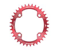 TANGSIYANG Monocorona MTB 104BCD Ovale MTB Corona Stretto Largo Mountain Bike Bicicletta 32T 34T 36T 38T Guarnitura Piatto Dente Singolo Parti 104 BCD(Red 36T Oval)