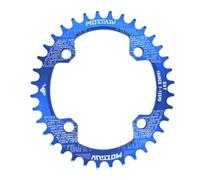 TANGSIYANG Monocorona MTB 104BCD Ovale MTB Corona Stretto Largo Mountain Bike Bicicletta 32T 34T 36T 38T Guarnitura Piatto Dente Singolo Parti 104 BCD(Blue 38T Oval)