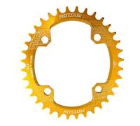 TANGSIYANG Monocorona MTB 104BCD Ovale MTB Corona Stretto Largo Mountain Bike Bicicletta 32T 34T 36T 38T Guarnitura Piatto Dente Singolo Parti 104 BCD(Glod 36T Oval)