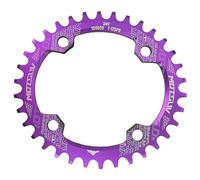 TANGSIYANG Monocorona MTB 104BCD Ovale Stretto Largo Corona MTB Mountain Bike Bicicletta 32T 34T 36T 38T Guarnitura Singolo Dente Piatto Parti 104 BCD(Purple 36T Oval)