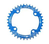 TANGSIYANG Monocorona MTB 104BCD Round Direct Mount Single Crown Corona MTB Mountain Bike 32T 34T 36T 38T 40T 42T Guarnitura Piastra Dente Parti(38T,Blue Round)