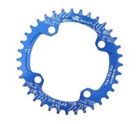 TANGSIYANG Monocorona MTB 104bcd Round/Oval 32T/34T/36T/38T Guarnitura MTB 104bcd con Corona Stretta e Larga(Oval,34T_Blue)