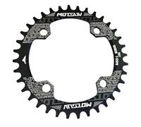 TANGSIYANG Monocorona MTB Chainring 10. 4bcd. Ovale/Round MTB. CrankSet Mountain Bike 3 2T 34T 36T 38T Parti della Piastra del Dente della Catena del Ruolo delle Parti MTB(38T,Black Round)