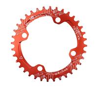 TANGSIYANG Monocorona MTB Corona 104BCD Rotonda 30t 32t 34t 36t 38t 40t 42t 44t 46t 48t 50t 52t Dente Singolo Dente Piastra MTB Mountain Bike 104 BCD(40,Red)