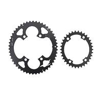 TANGSIYANG Monocorona MTB Corona Bici da Strada 110bcd 4 bulloni Ovale Tondo 2X Corona Doppia 52t 36t(Oval 50-34T)