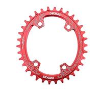 TANGSIYANG Monocorona MTB Corona Ovale 32T 34T 36T 38 Denti 96 BCD Bicicletta Bicicletta Ruota dentata Piastra dentata 96bcd(34T,Red)