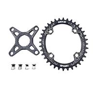 TANGSIYANG Monocorona MTB Corona Ovale for manovella for Bicicletta a 12 velocità con Adattatore a Montaggio Diretto(Oval 36T Combo)