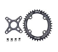 TANGSIYANG Monocorona MTB Corona Ovale for manovella for Bicicletta a 12 velocità con Adattatore a Montaggio Diretto(Oval 38T Combo)