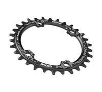 TANGSIYANG Monocorona MTB Corona Rotonda for Bicicletta da Montagna BCD 96mm 32/34/36/38T Parti della Piastra della Corona(36T,Round Black)