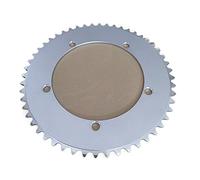 TANGSIYANG Monocorona MTB Fixed Gear 144BCD Corona Argento Pista della Bici Ruota di Catena Anello della Catena della Bicicletta velocità Singola 50T 52T 53T(52T)